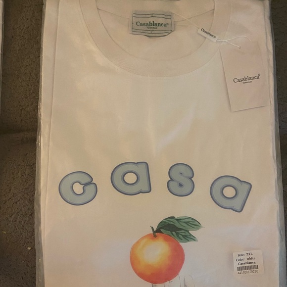 Casablanca White Short Sleeve Tee - Picture 1 of 2